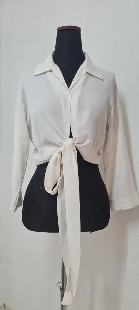 Blouse crop top draperry, blouse crop, blouse atasan wanita, kemeja