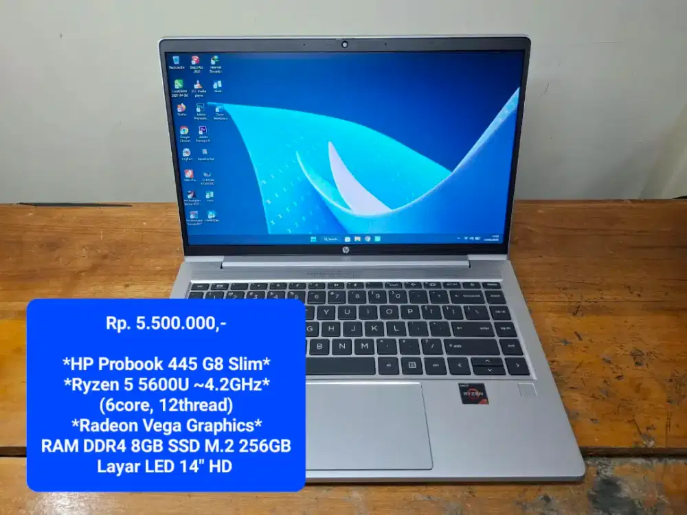 HP Probook 445 G8 Ryzen 5 5600U Ram 8GB Nvme 256GB Prokomputer