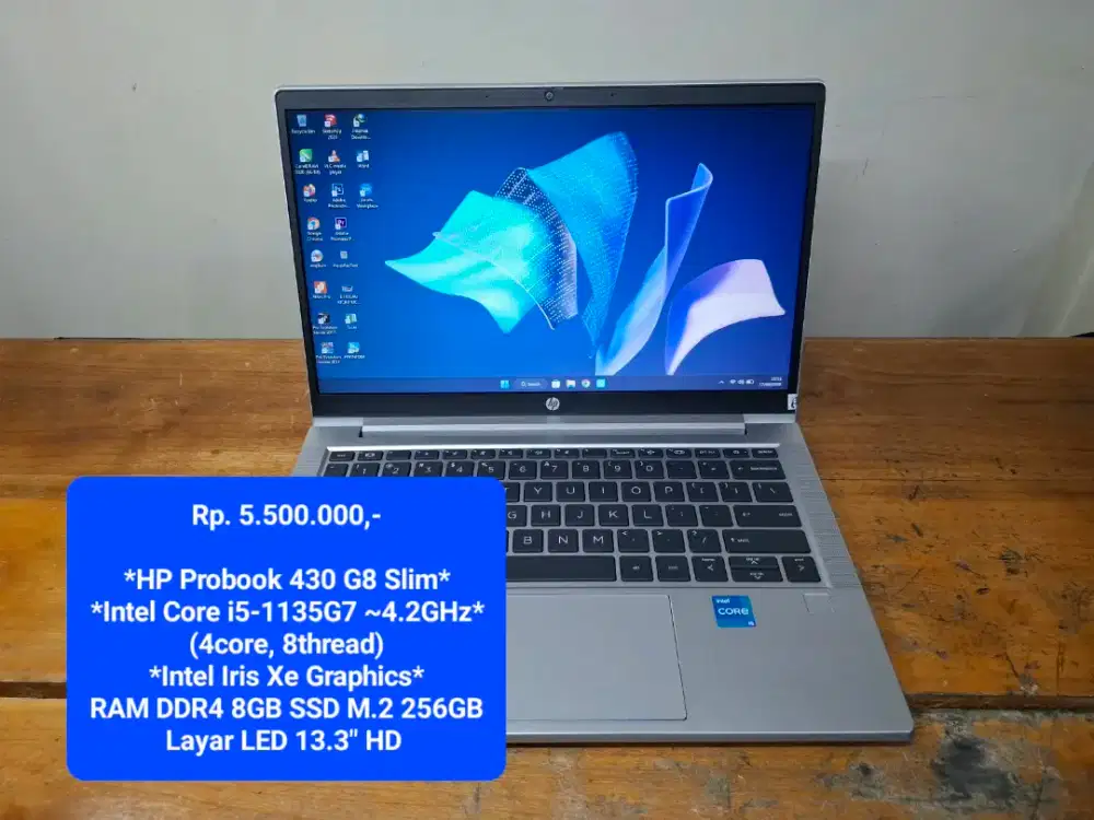 HP Probook 430 G8 Core I5 1135G7 Ram 8GB Nvme 256GB Prokomputer