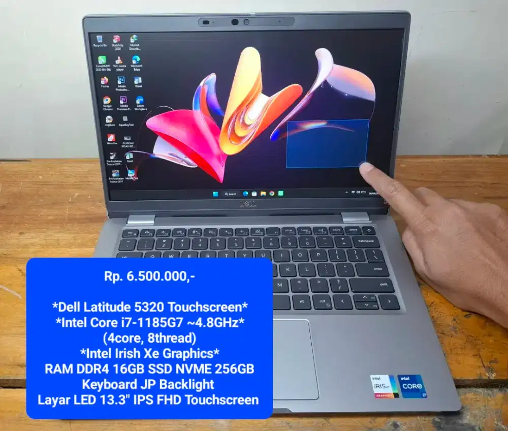 DELL Latitude 5320 Touchscreen Core I7 1185G7 Ram 16GB Nvme 256GB