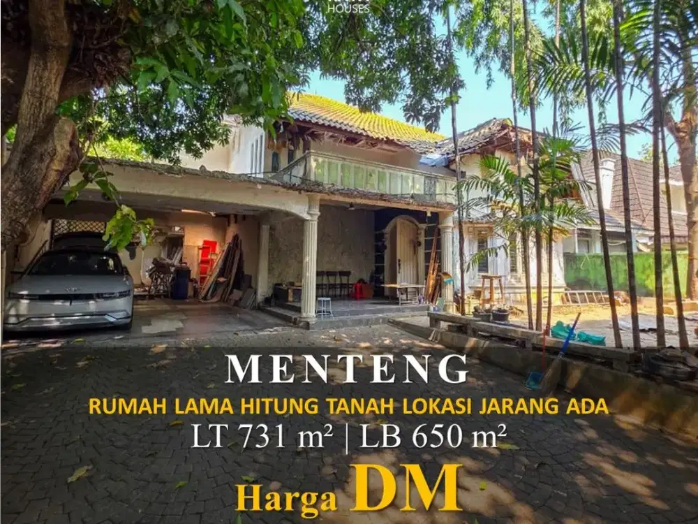 Dijual Rumah Menteng LT 731 LB 650 Row Jalan Lebar SHM - Hitung Tanah
