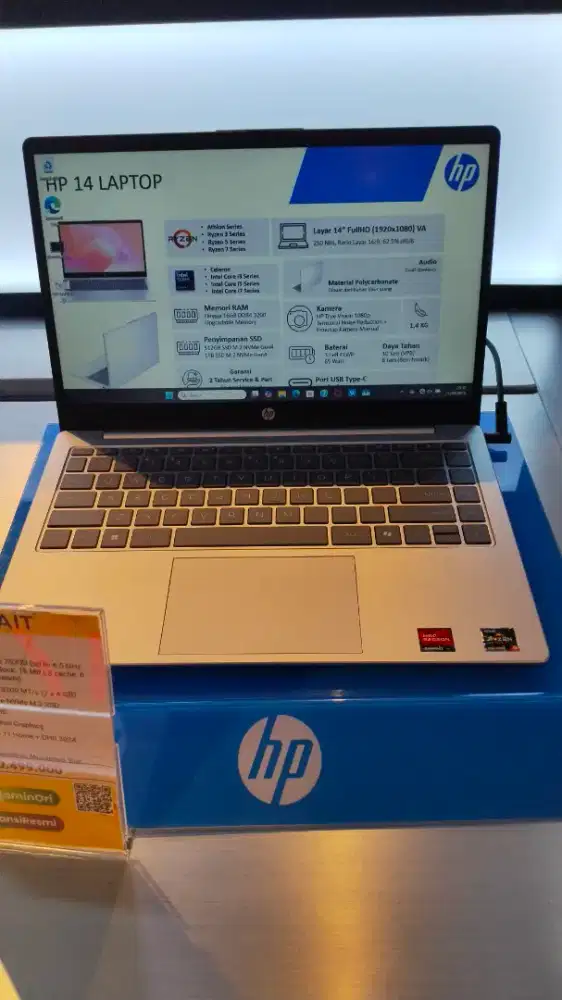 Promo cicilan laptop HP ryzen 5 ram 16 SSD 512gb free 2× angsuran