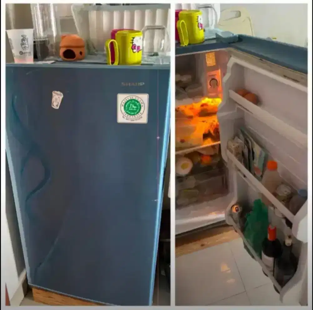 Jual murah kulkas sharp 1 pintu 133L harga 920 ribu bs nego