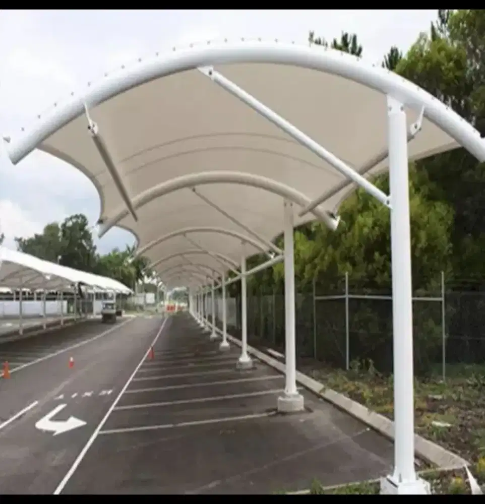 PASANG ATAP CANOPY MEMBRANE DESAIN MODERN + BERGARANSII