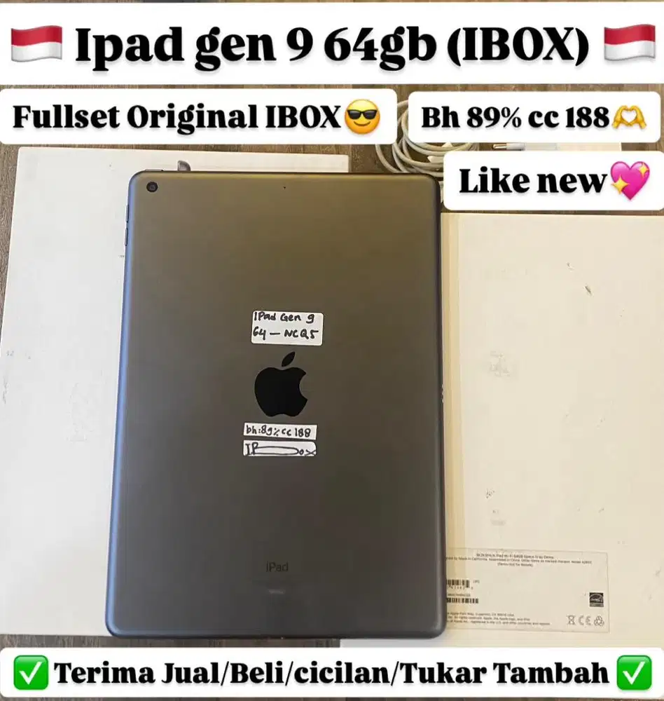 Ipad Gen 9 64 Gb Space greu ibox resmi