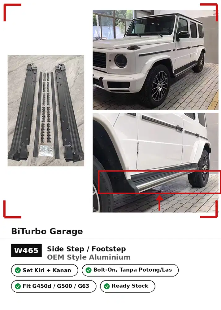 Side Step Footstep Mercedes G-Class W465 G63 G500 G450d 2025+