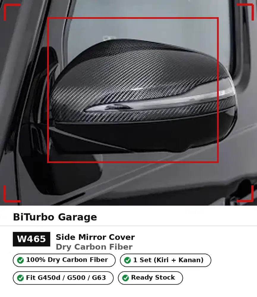 Cover Spion Dry Carbon Mercedes G-Class W465 G63 G500 2025+