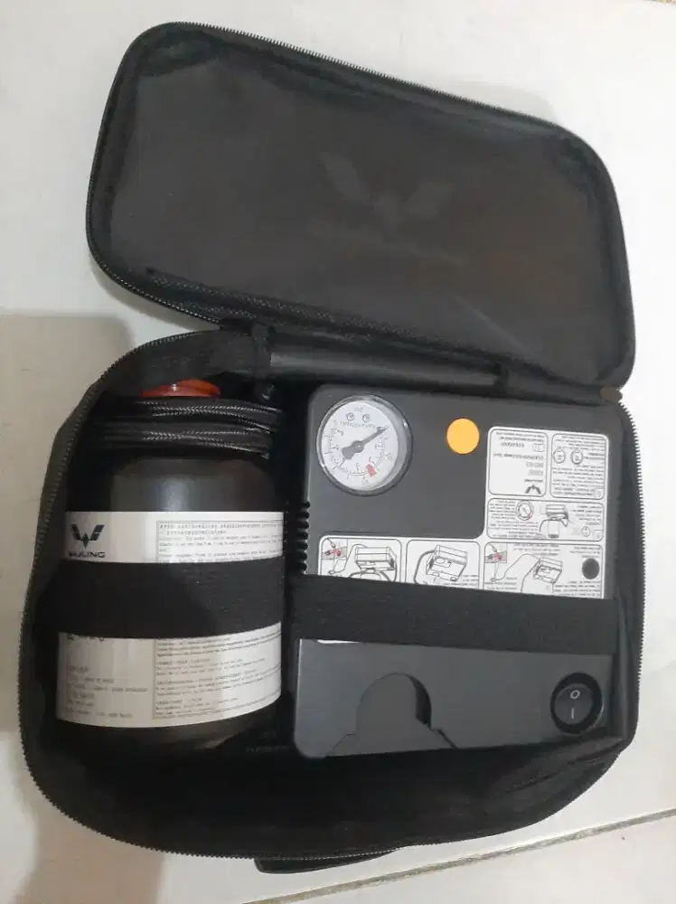 Pompa & cairan tambal ban mobil EV / Tire Repair Kit 100% original