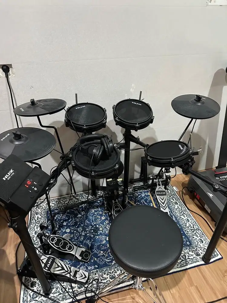 Drum Nux DM110 bekas + Double Pedal