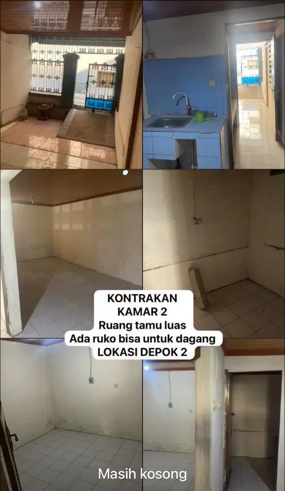 DIKONTRAKAN 1 RUMAH LOKASI DEPOK 2 TENGAH