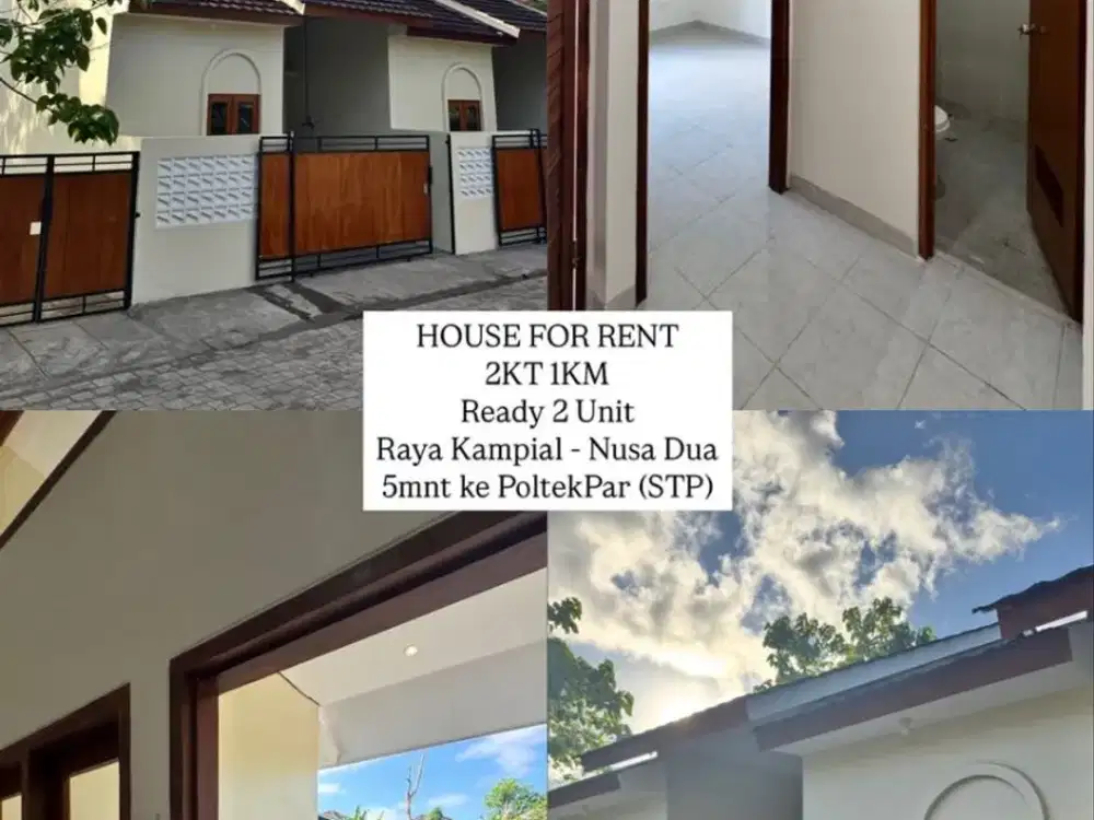 SEWA RUMAH MURAH KAMPIAL NUSA DUA DUA KAMAR