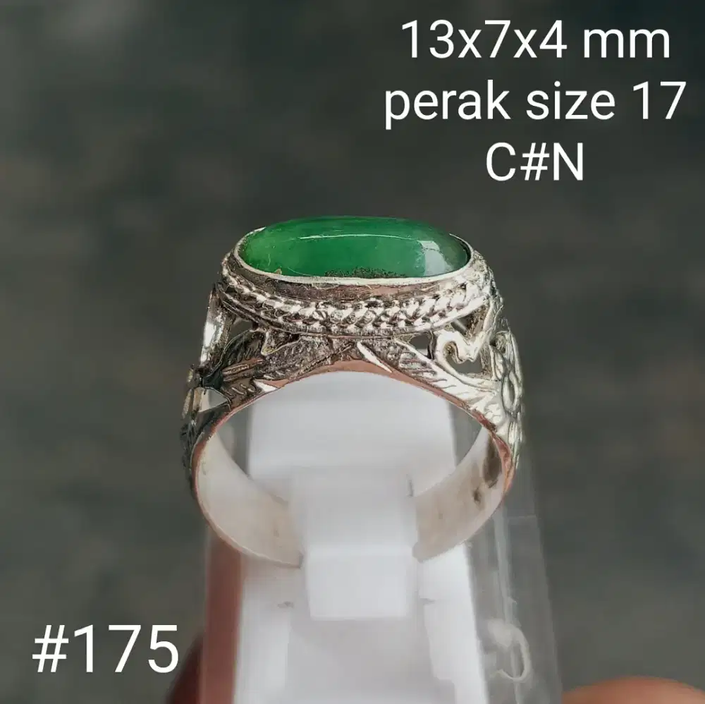 Cincin perak, batu natural bacan Doko