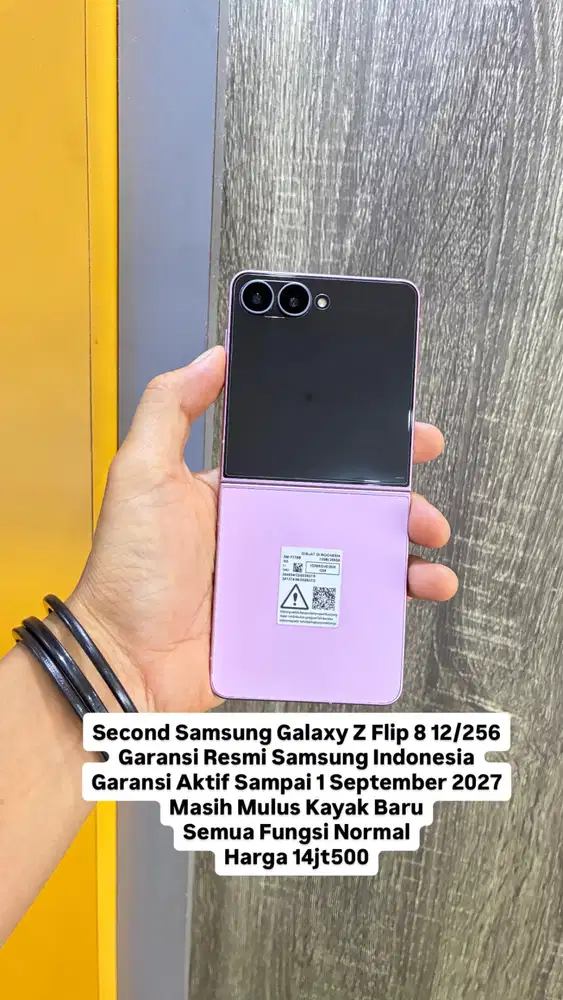 Second Samsung Galaxy Z Flip 8 12/256 Gb Resmi