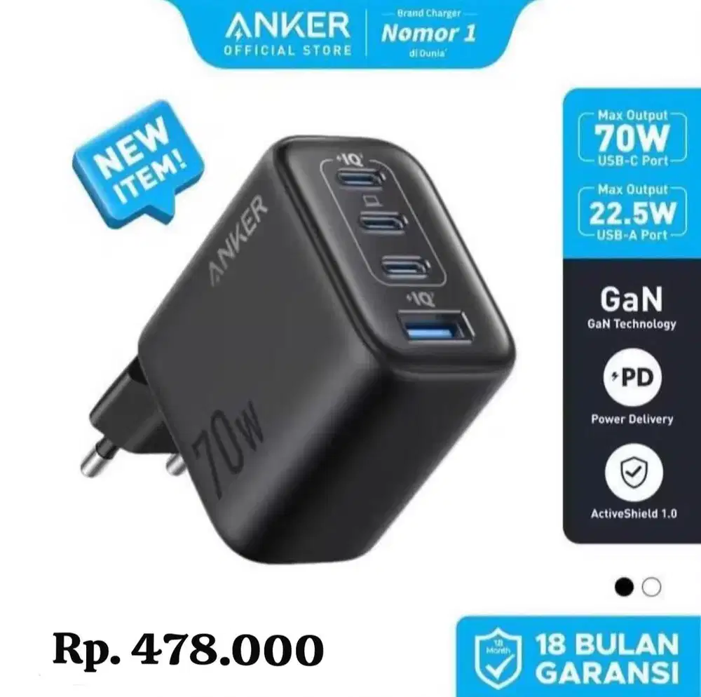CHARGER ANKER 70W