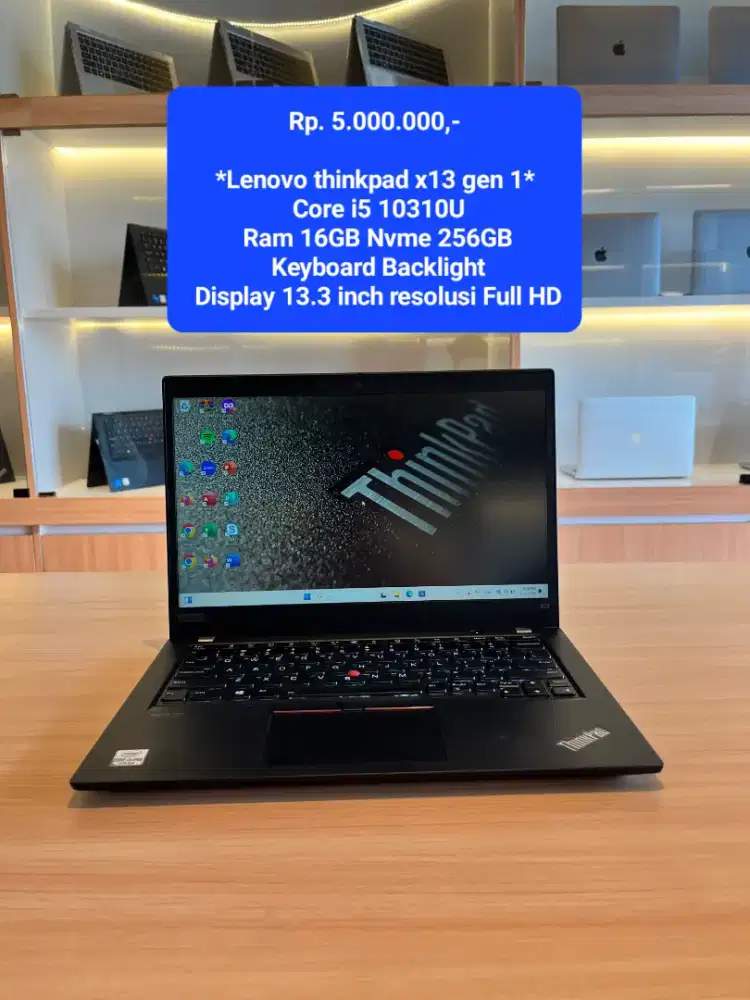 Lenovo Thinkpad X13 Core I5 10310U Ram 16GB Nvme 256GB Prokomputer