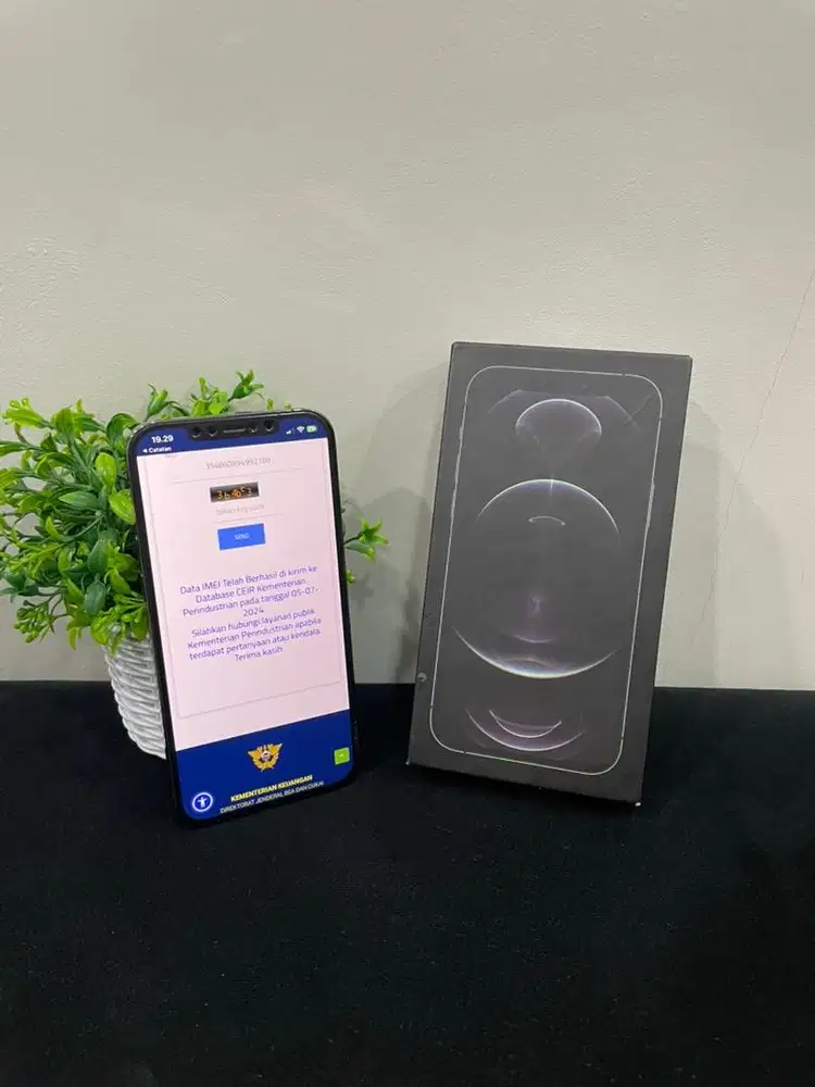 IPhone 12 ProMax 128GB Graphite mulus Fullset BH 87% Bea Cukai Permane