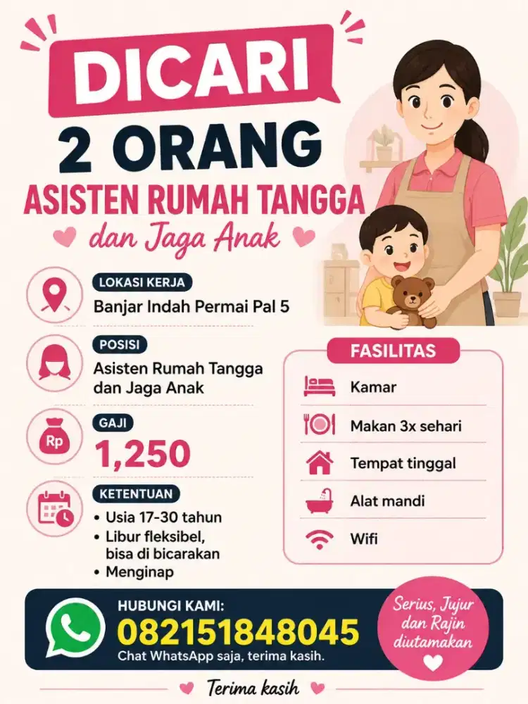 Jaga anak yang bisa menginap
