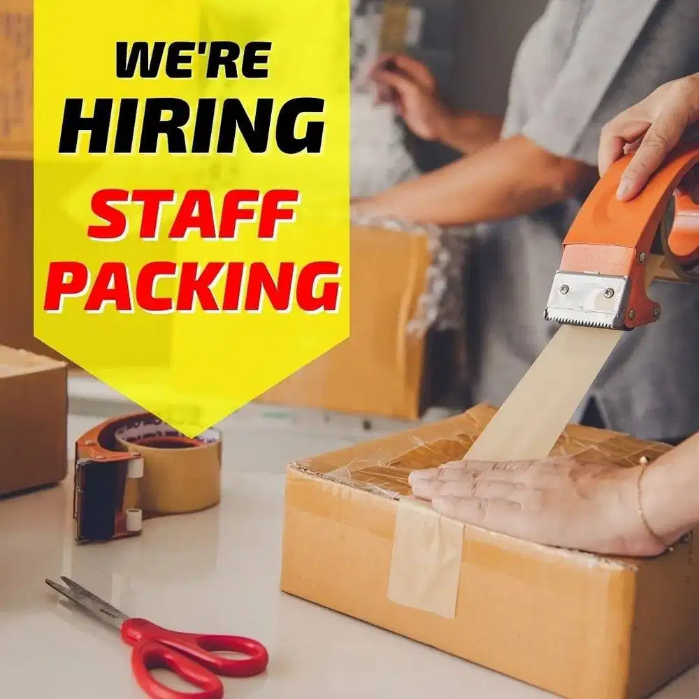 Dibutuhkan Segera Staff Packing dan LIVE Online Shop