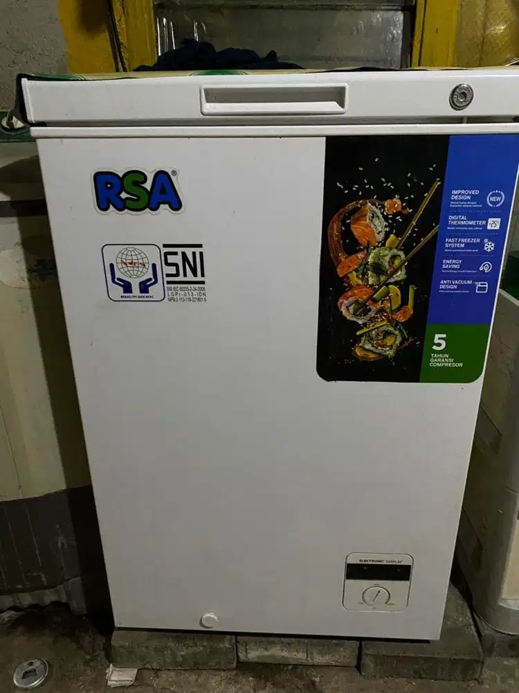 JUAL CHEST FREEZER RSA 100 LITER