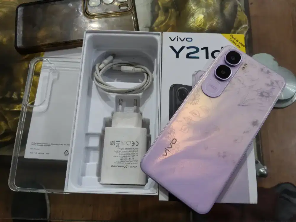 Vivo y21D Ram 8+8/128 Mulus original lengkap