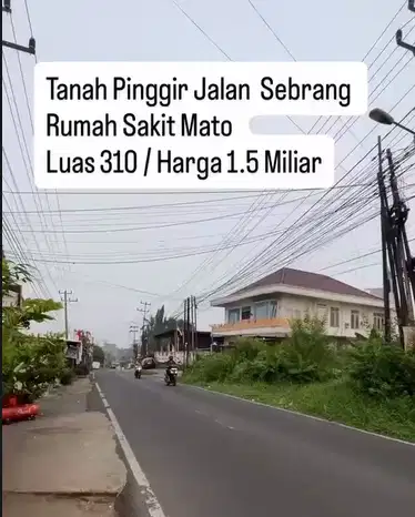 JUAL CEPAT TANAH PINGGIR JALAN SEBRANG SITI FATIMAH