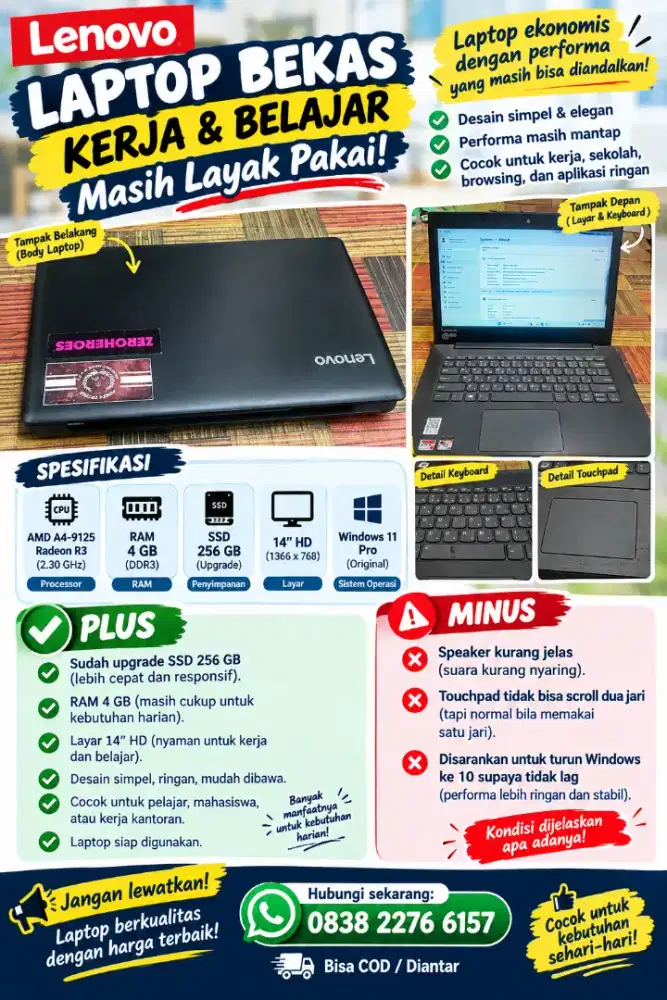 LAPTOP LENOVO IDEAPAD 130 14AST