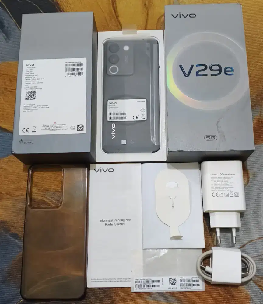 VIVO V29E 5G 8GB+256GB Black MULUSSS Fullset Ori Segelan NO MINUS
