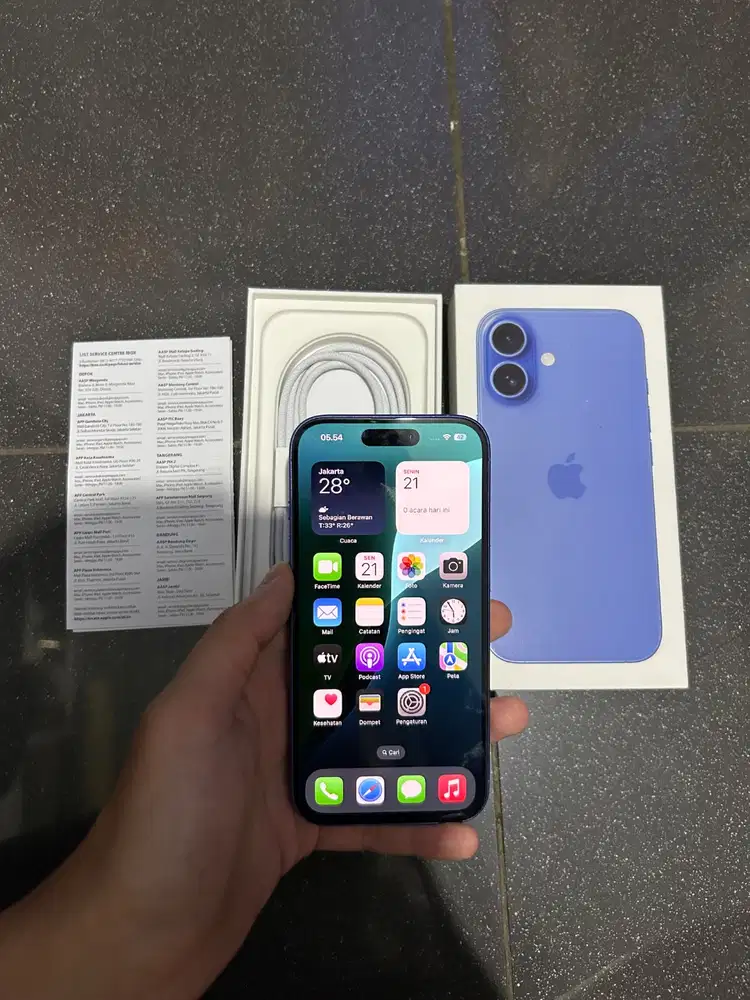 Iphone 16 Open Box BNOB Like New Ultramarine Ibox Garansi On