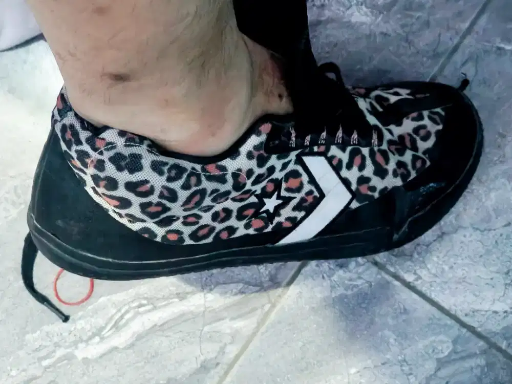 Sepatu Converse All star BB EVO leopard sz 44 ori
