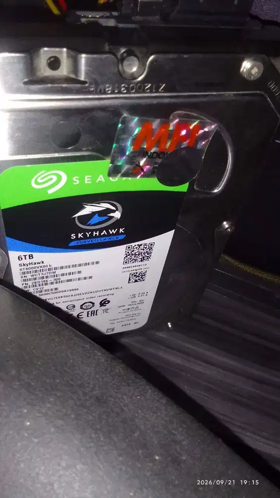 harddisk 2 TB dan 6 TB, kondisi sentinel health 100%, bad 0%
