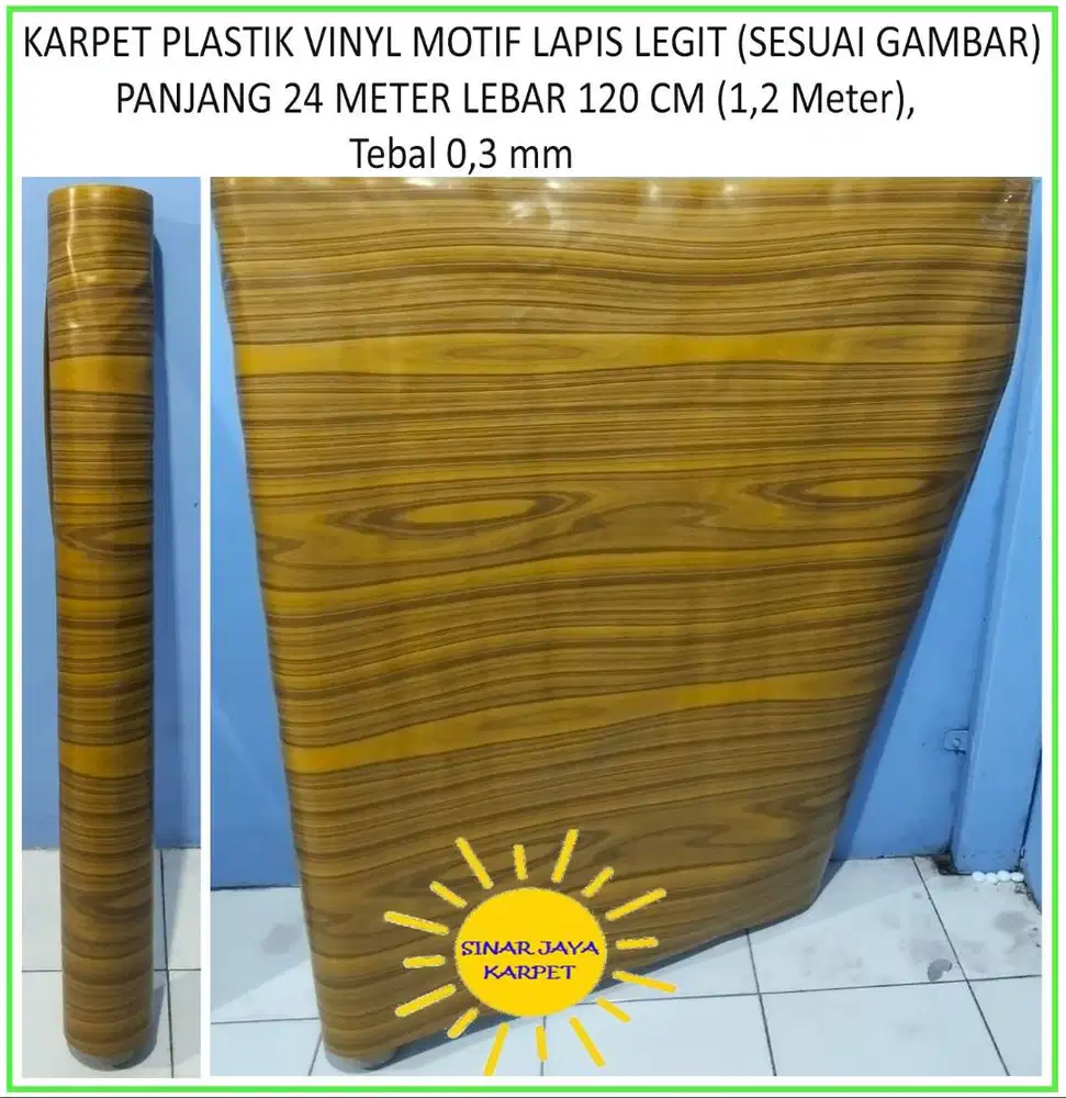 24 METER JUAL KARPET PLASTIK PVC 1 ROLL | MOTIF LAPIS LEGIT (GAMBAR)