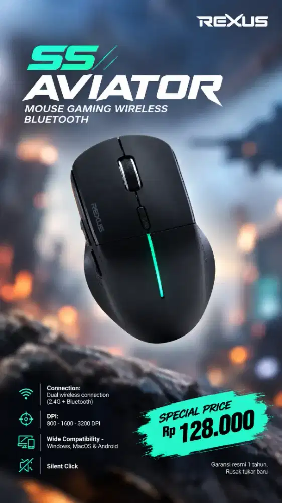 Mouse gaming wireless S5 Aviator V2