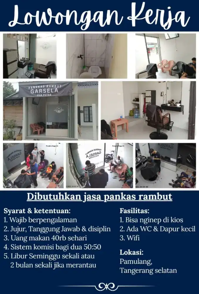 Dibutuhkan capster atau tukang cukur rambut