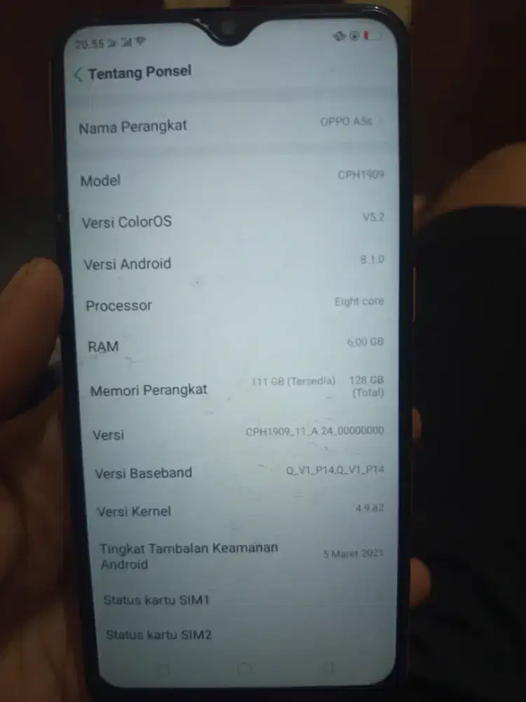 Hp Oppo A5s 6/128