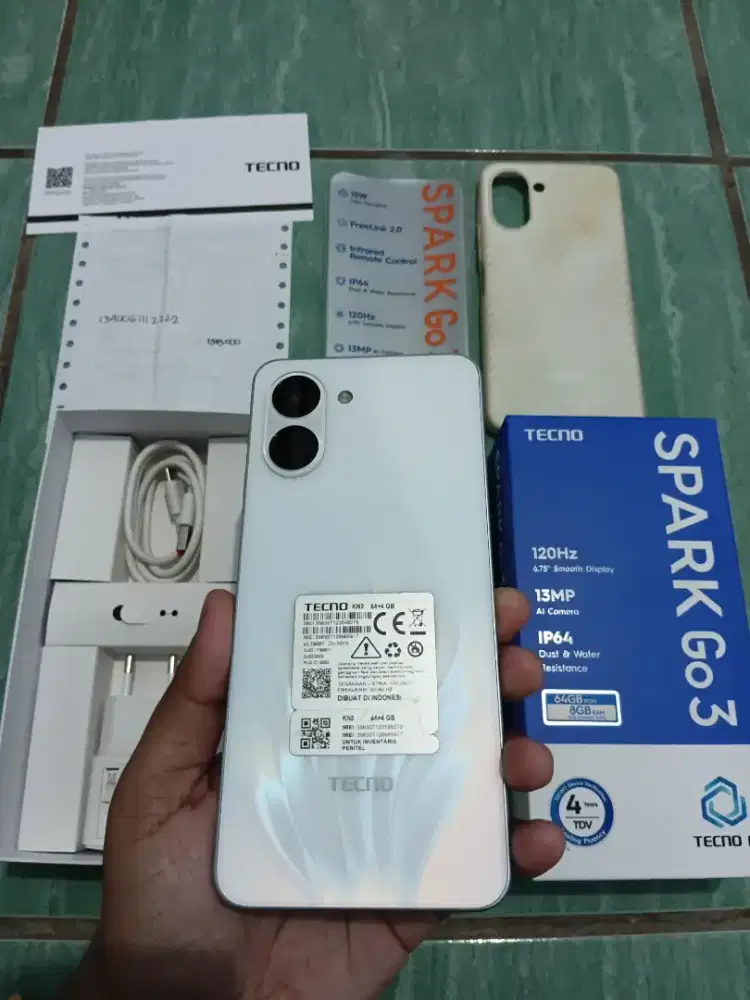 Hp Tecno Spark Go 3 Ram 4+4/64GB Fullset