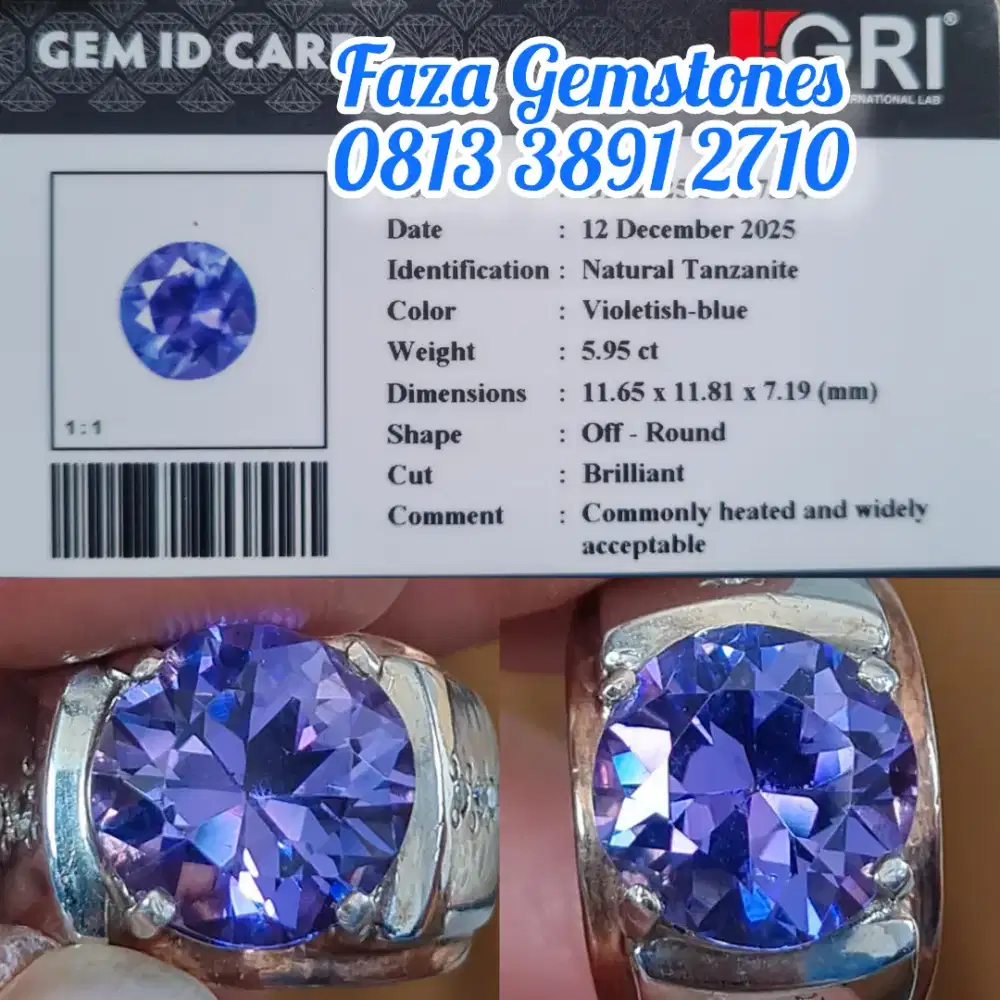Super Quality Natural Tanzanite, Clean, Perfect Cut, Full Luster