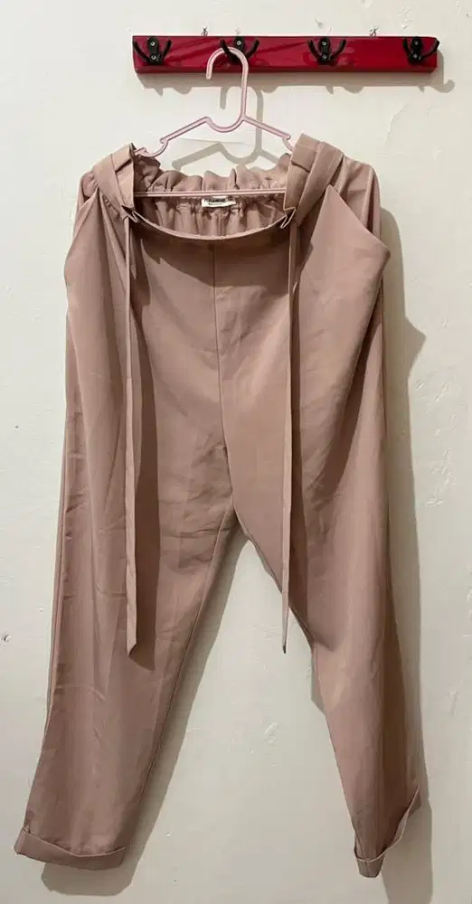 Celana Bahan Pink Wanita / Perempuan