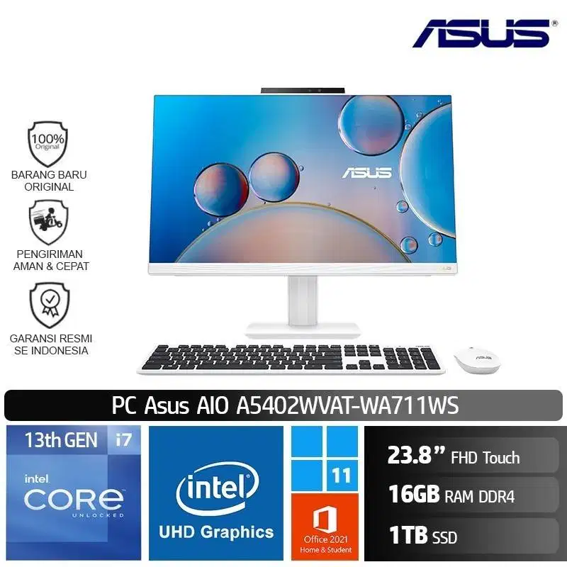 Asus AIO A5402WVAT-WA711WS i7-1360P 16GB 1TB SSD 23.8″ FHD Touch/W11