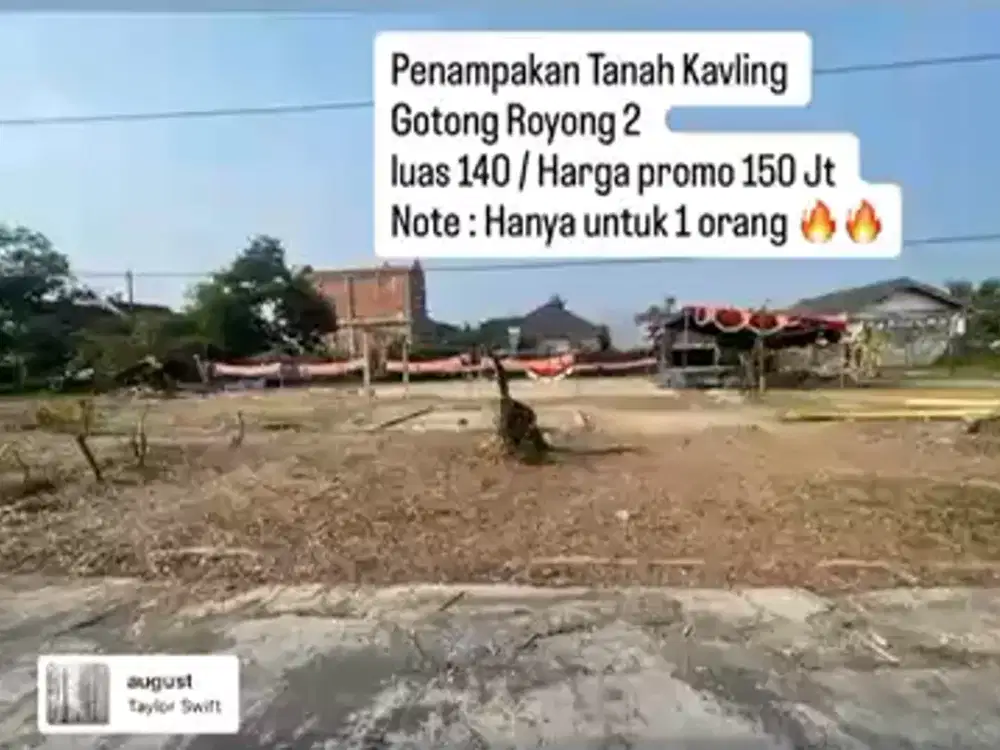 JUAL TANAH KAVLING PROMO SUKABANGUN 2 UJUNG JALAN GOTONG ROYONG 2