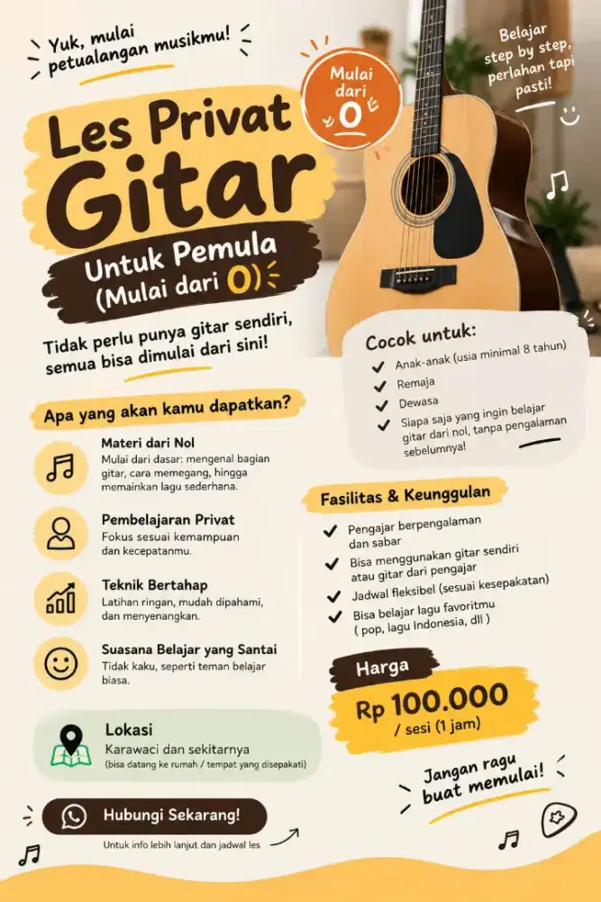 LES PRIVAT GITAR DARI 0