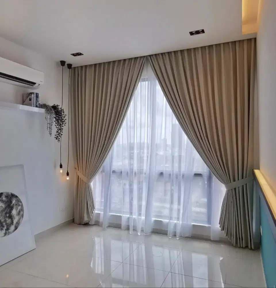 Menerima Pemasangan Gorden Wallpaper Dinding 3D Gordyn Hordeng Korden