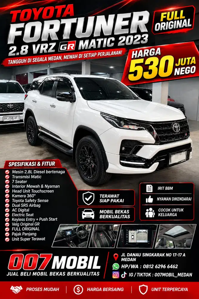(Full Original) Toyota Fortuner 2,8 VRZ GR AT matic 2023,2022, Pajero