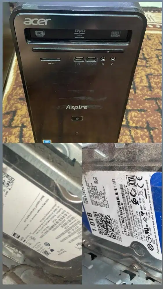 PC ACER ASPIRE PENTIUM  +MONITOR ACER
