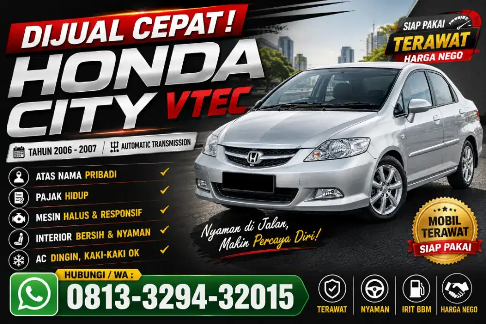 Honda city vtec 2006 pemakaian 2007 jogja