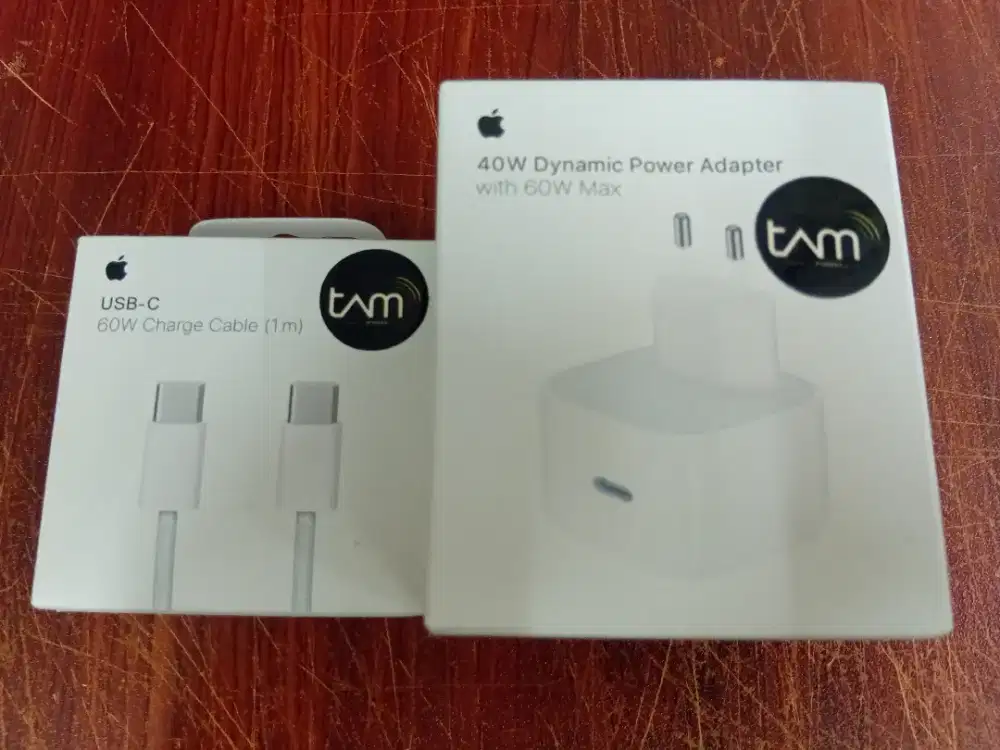 Adaptor Original Tam Iphone 17Pro 40W+Kabel Data Ori 60W Tipe C To C