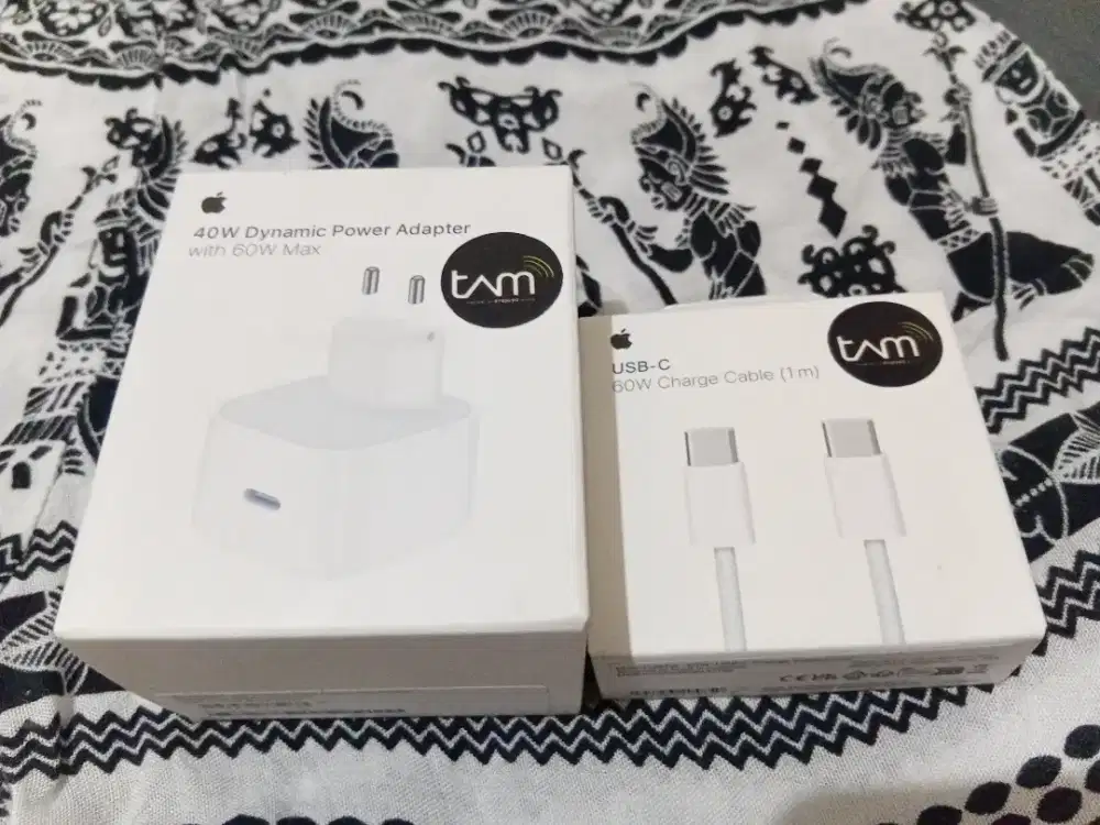 Adaptor Original Tam Iphone 17Pro 40W+Kabel Data Ori 60W Tipe C To C
