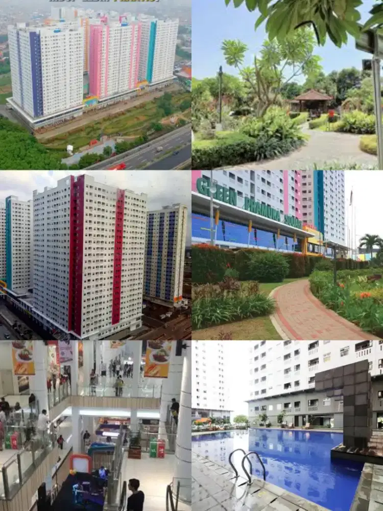 Disewakan perbulan 1 unit Apartment Green Pramuka City 2 Kamar Tidur