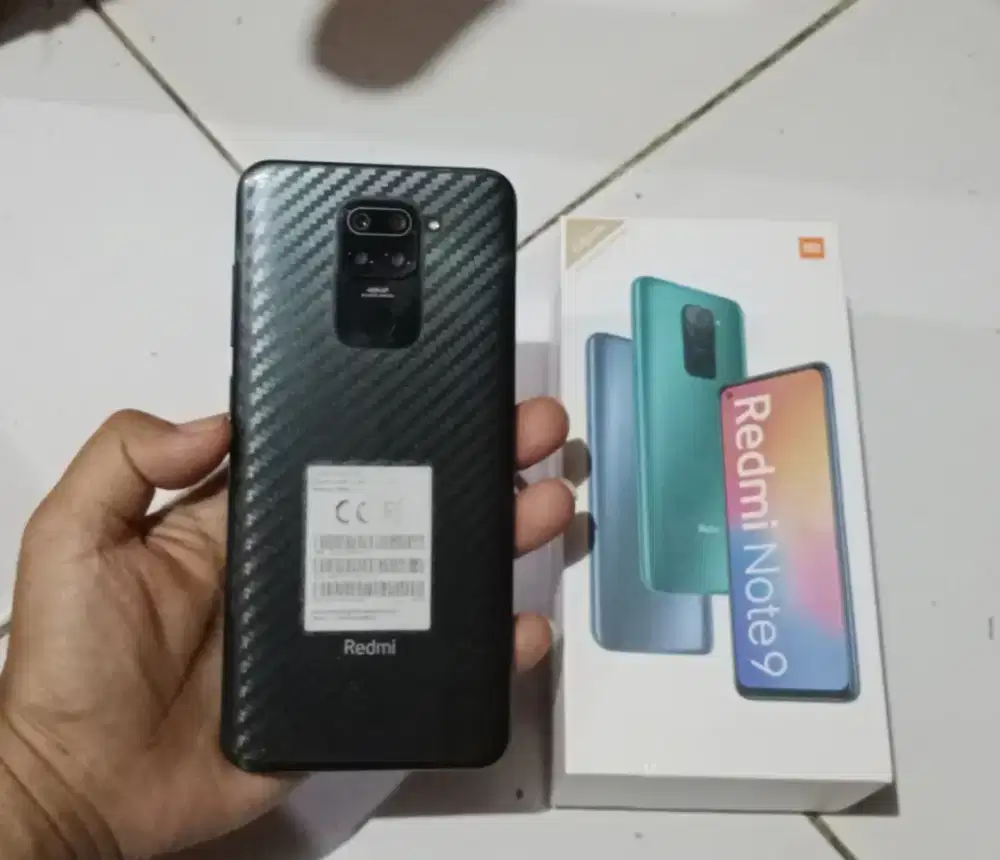 Redmi note 9 ram 4+1/64 Fullset.