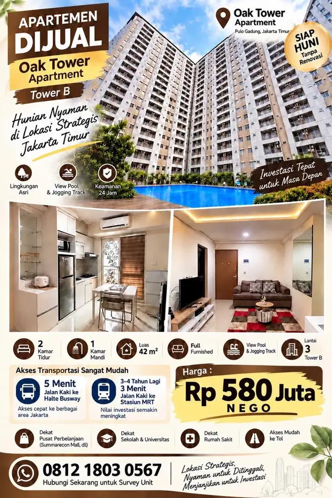 Dijual cepat apartment