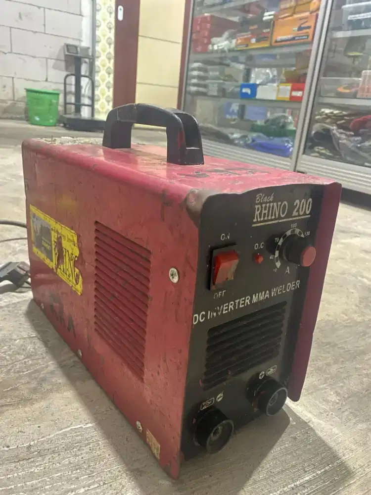 MESIN LAS BEKAS MMA 200A RHINO BEKAS 1 PHASE INVERTER IGBT DC
